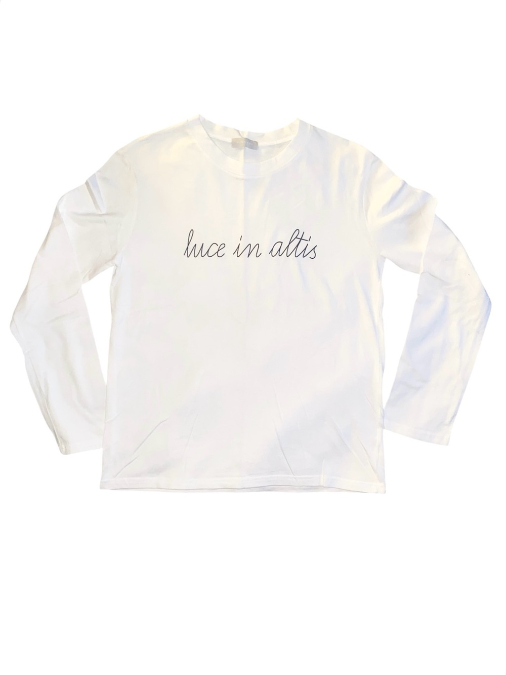 Long Sleeve Tee with Script Front
